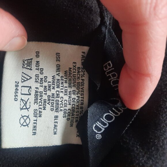 Black Diamond Soft Shell Full Zip Jacket Womens Black Fleece Lined Size Large L - Picture 6 of 7